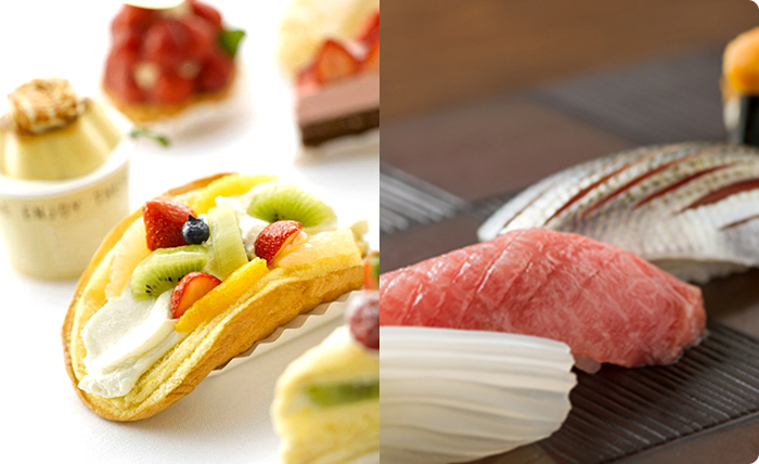 Sweets and sushi
